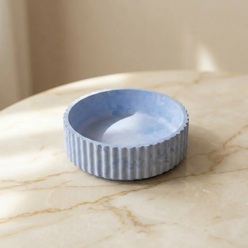 Fluted Marble Bowl